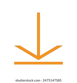 flat vector icon underline arrow sign