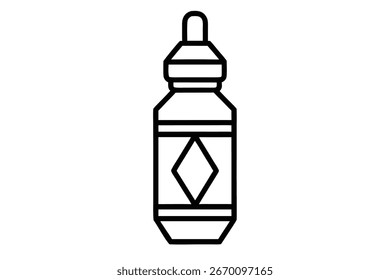 flat vector icon of a water bottle clean geometric