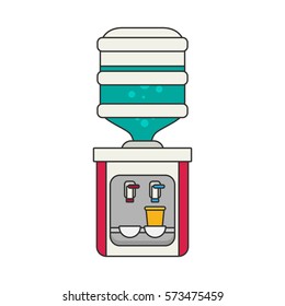 Flat vector icon for water cooler. 