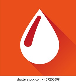 Flat vector icon. Water drop