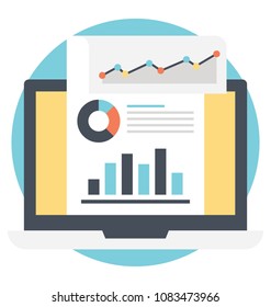 
Flat vector icon of web statical report 

