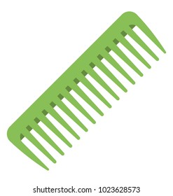 
A flat vector icon of a wide tooth comb mainly used for getting out tangles
