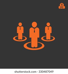 Flat Vector icons businessman.
