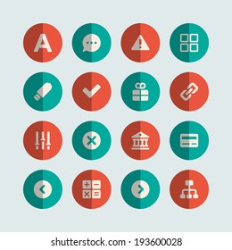 Flat vector icons concept. Design elements for business, social media,web site and mobile phone templates. design. 