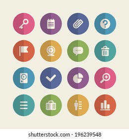 Flat vector icons concept. Design elements for business, social media,web site and mobile phone templates. design. 