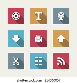 Flat vector icons concept. Design elements for business, social media,web site and mobile phone templates. design. 