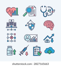 Flat vector icons depicting diverse human activities hobbies and daily life symbols