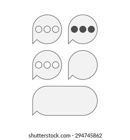 Flat vector Icons for mobile text Messaging