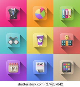 flat vector icons for mobile and web applications