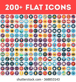 Flat vector icons pack