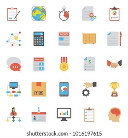 Flat Vector Icons of Project Management 