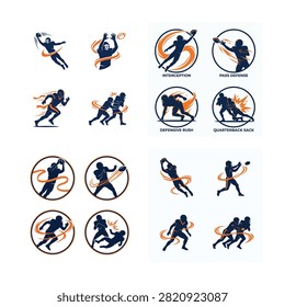 Flat vector icons of rugby player actions and techniques , And, international sports event, multi sport competition, athletics championship, sports tournament, Commonwealth Games