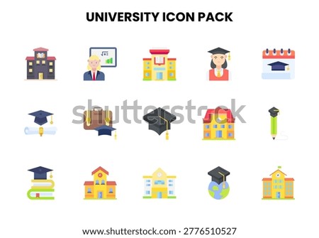 Flat vector icons from University for web and app design.
