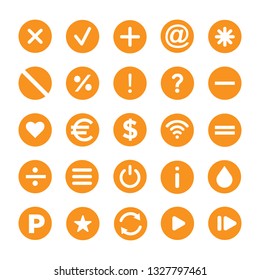 Flat vector icons for web and mobile