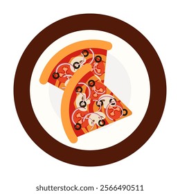 Flat vector Illustrated Meal Dishes