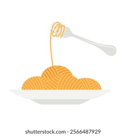 Flat Vector Illustrated Pasta Variations