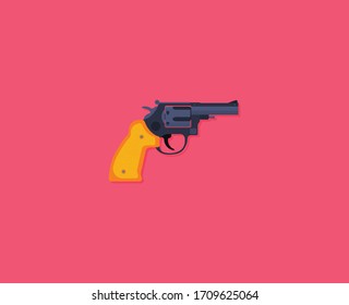 Ilustración vectorial plana de un arma norteamericana anticuada.