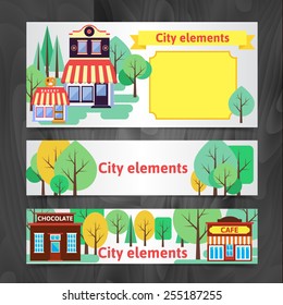Flat Vector Illustration of Apartment for Design, Website, Background Banner. Family Home. Building  Template for Suburbia, building business