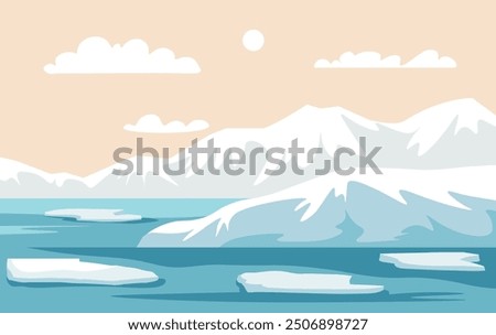 Similar – Image, Stock Photo Serene Iceberg Waters of VatnajÃ¶kull National Park