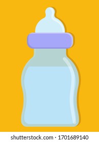 Flat vector illustration: baby bottle