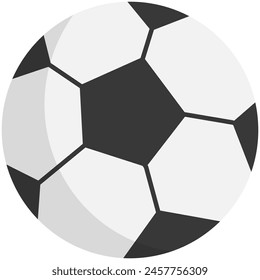 Ilustración vectorial plana de una bola aislada sobre fondo blanco.