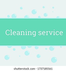 Flat vector illustration: banner for cleaning company. Cleaning service.