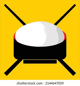 ilustración vectorial plana de un cuenco lleno de arroz