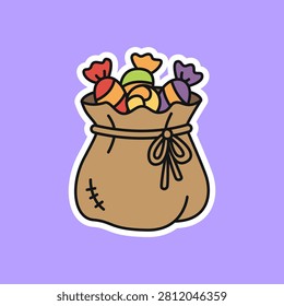 Flat vector illustration brown