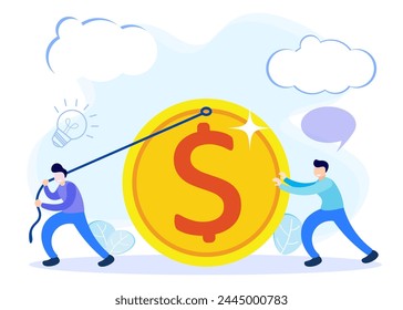 Flache Vektorillustration des Business-Cooperation-Konzepts als neue Vereinbarung oder Vereinbarung-Entwicklung. Geschäftsmann Handshake als Gesellschafter. Gemeinsam erfolgreich sein