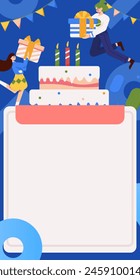 Flat vector illustration of business people operating work scene
