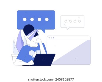 Ilustración vectorial plana de la gente de negocios que opera la escena de trabajo

