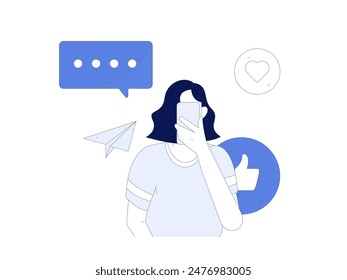 Ilustración vectorial plana de la gente de negocios que opera la escena de trabajo
