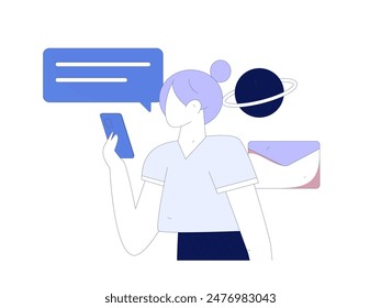 Ilustración vectorial plana de la gente de negocios que opera la escena de trabajo
