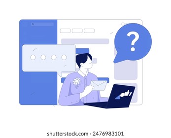 Ilustración vectorial plana de la gente de negocios que opera la escena de trabajo
