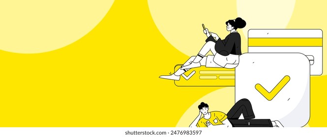 Ilustración vectorial plana de la gente de negocios que opera la escena de trabajo
