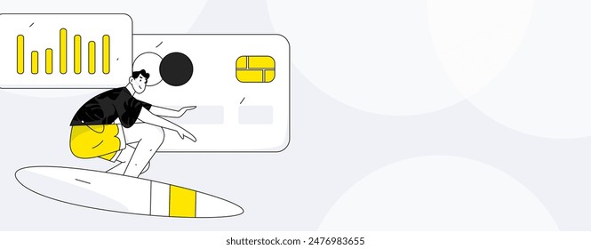 Ilustración vectorial plana de la gente de negocios que opera la escena de trabajo
