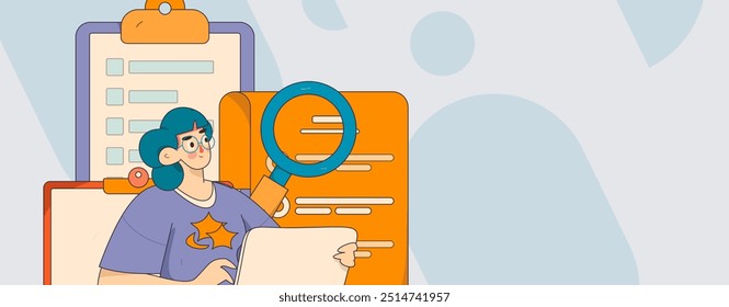 Flat vector illustration of business people operating work scene
