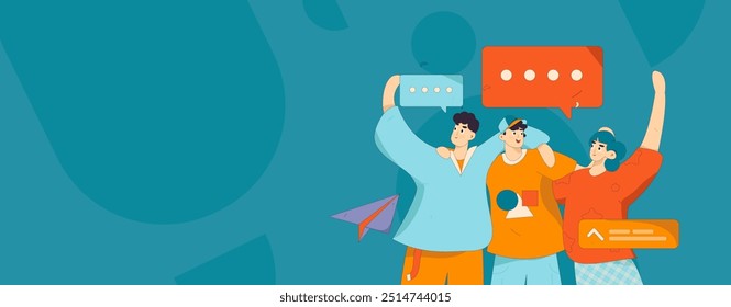 Flat vector illustration of business people operating work scene
