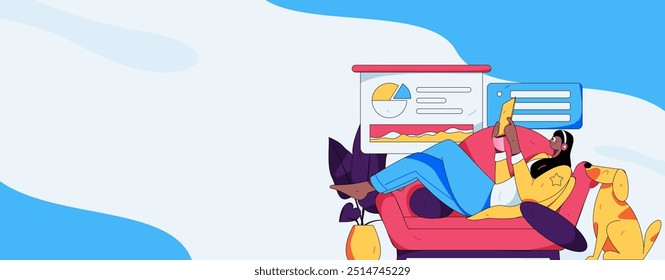 Ilustración vectorial plana de gente de negocios que opera la escena de trabajo
