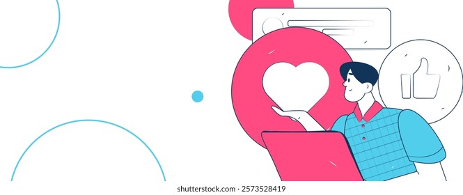 Flat vector illustration of business people operating work scene
