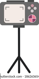 flat vector illustration of camera tripod