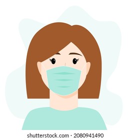 Flat, vector illustration with a character who wears a mask
