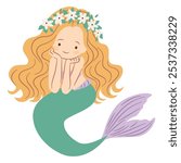 Flat vector illustration in children