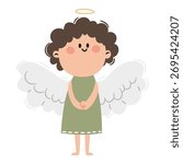 Flat vector illustration in children