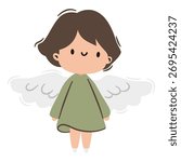 Flat vector illustration in children
