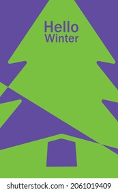 Flat vector illustration.
Christmas tree. Winter time, background pattern on the theme of winter. Ideal background for posters, covers, flyers, banners.