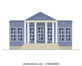 Flat vector illustration: city museum.