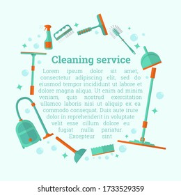 Ilustración vectorial plana: símbolo de limpieza, conjunto, patrón, concepto. Diseño de afiches para el servicio de limpieza.