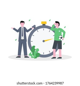 Flat vector illustration of the coach trains soccer academy participants, physical, skill and health for landing page, ui, mobile app and website