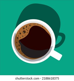 Flachvektorgrafik-Kaffeebecher-Minimaldesign
